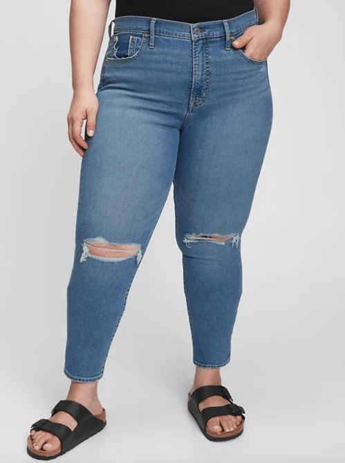 gap skinny ripped jeans