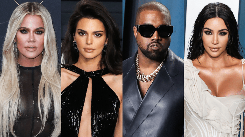 Khloé Kardashian, Kendall Jenner, Kanye West, Kim Kardashian