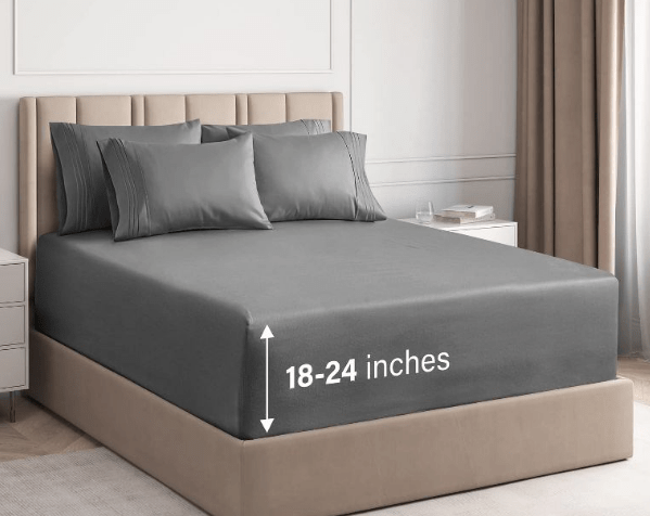 6 Piece Extra Deep Pocket Microfiber Sheet Set