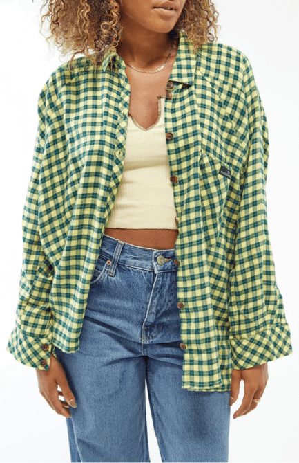 BDG Urban Outfitters Brendan Plaid Flannel Crop Shirt Nordstrom