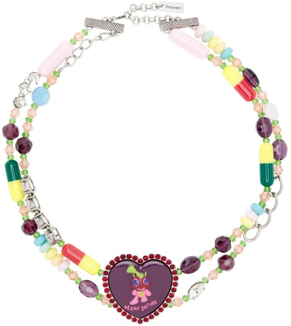 Heaven by Marc Jacobs Multicolor Elliot Shield Strawberry Cameo Choker SSENSE