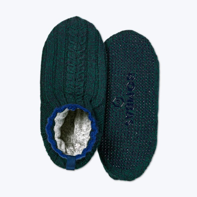 Bombas Cable Knit Gripper Slippers