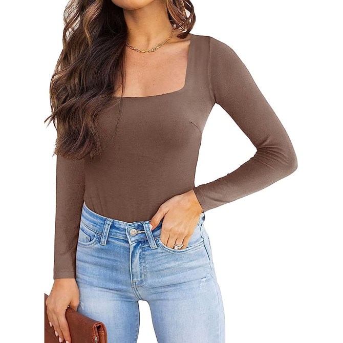 Reoria Double-Lined Long Sleeve Bodysuit