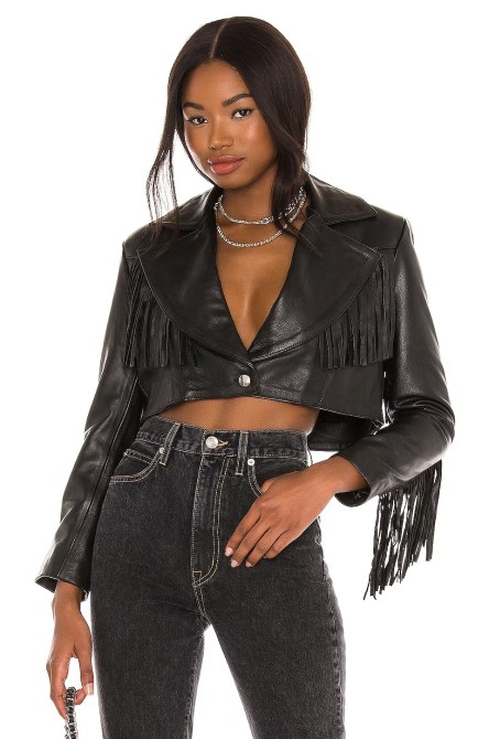 Understated Leather Malboro Cropped Blazer Revolve