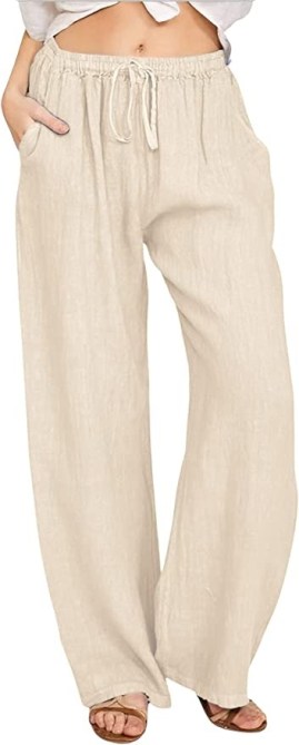 CHARTOU Drawstring Linen Pants Amazon