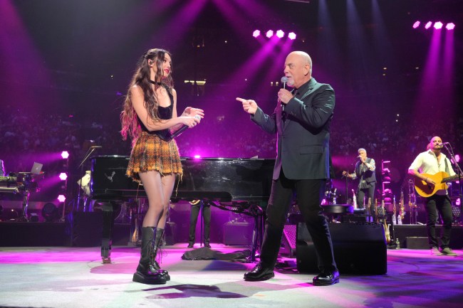Billy Joel performing with Olivia Rodrigo at Madison Square Garden.