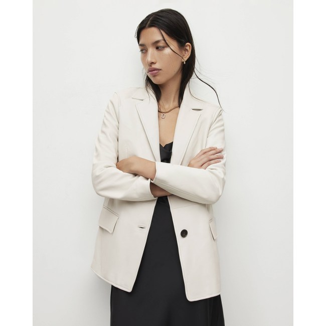 Corinna Leather Blazer