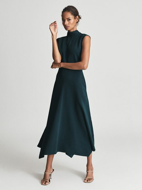 Reiss Livvy Open-Back Midi Dress