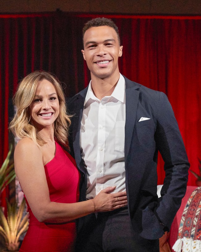 THE BACHELORETTE - 1605  Tayshia Adams, a huge fan favorite from The Bachelor and Bachelor in Paradise, has arrived to find the love of her life. Just when she is ready to begin her journey, another surprise arrives; more men are added to the 16 remaining bachelors who are excited to get to know her. The competition for Tayshia's heart heats up, but one man is struggling with his enduring feelings for Clare. Clare and her fiancé, Dale, have a heart-to-heart chat with Chris Harrison as they try to explain the thunderbolt that hit both of them simultaneously. Brendan captures the first one-on-one date with Tayshia, but although he is eager to make a deeper connection, he is worried that baggage from a past relationship might put an end to his romantic prospects before the night is over on The Bachelorette, TUESDAY, NOV. 10 (8:00-10:01 p.m. EST), on ABC. (Craig Sjodin/ABC via Getty Images)
