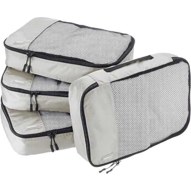 Amazon Basics 4 Piece Packing Travel Organizer Cubes Set