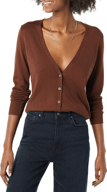 Amazon Essentials V-Neck Cardigan Sweater