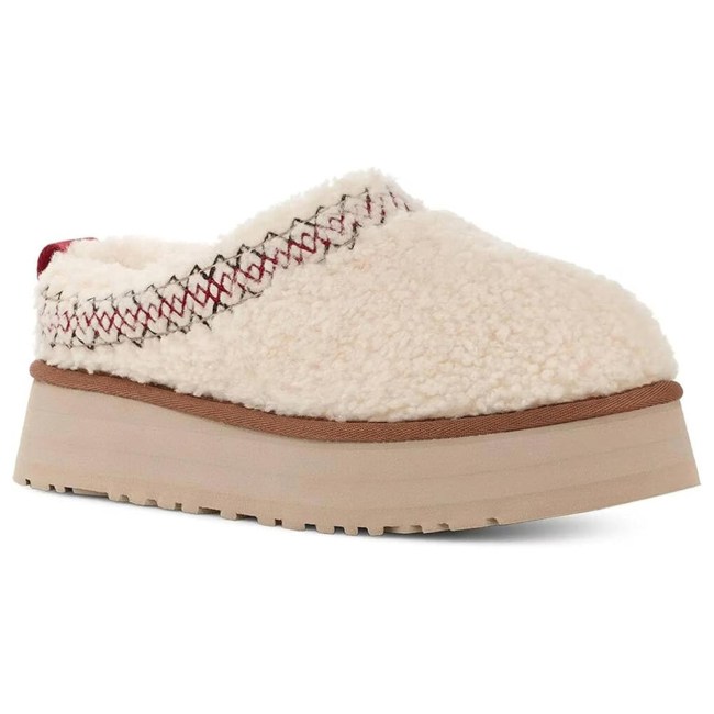 NATRAKI Women's Platform Slippers Mini Boots in white