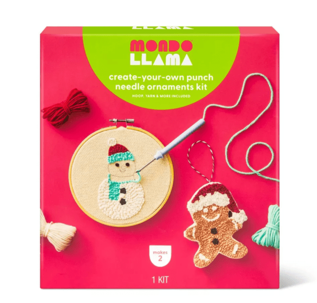 Create-Your-Own Mini Punch Needle Ornaments Kit - Mondo Llama™
