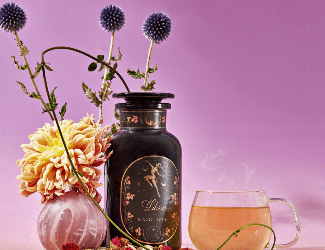 Libra- Pistachio-Rose Persian Love Cake Tea with White Pearls & Shatavari