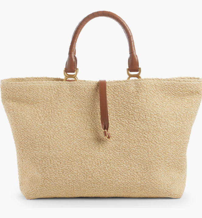 Chloé Large Marcie Raffia Tote