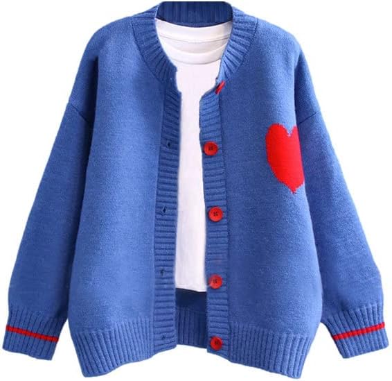 Heart-Embellished Clothing for Valentine's Day 2024: FindThy Heart Print Cardigan Sweater