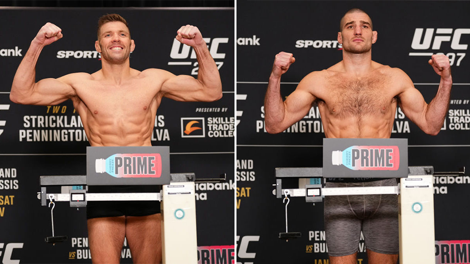 Sean Strickland and Dricus De Plessis UFC Fight Weigh-In