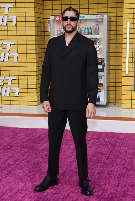 Bad Bunny at the premiere of "Bullet Train" in Los Angeles.