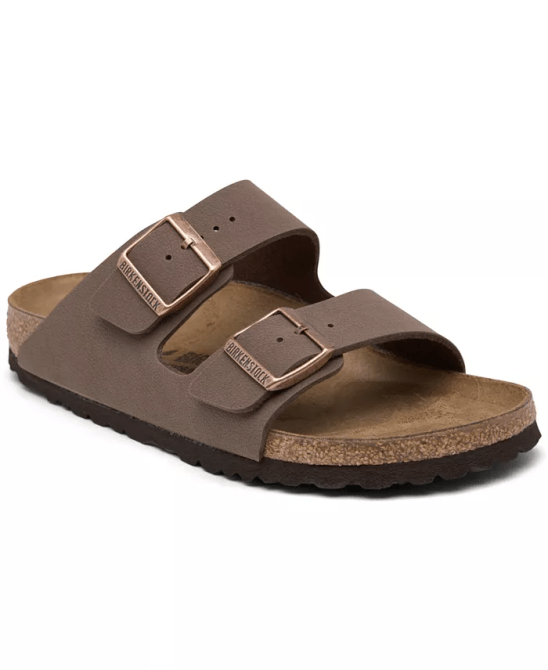 Birkenstock Arizona Birkibuc Sandals in Mocha