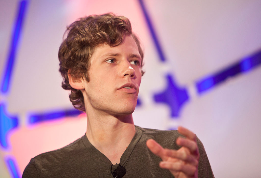 Christopher Poole, founder of 4chan, speaks during the TechCrunch Disrupt conference in New York, on Tuesday, May 25, 2010