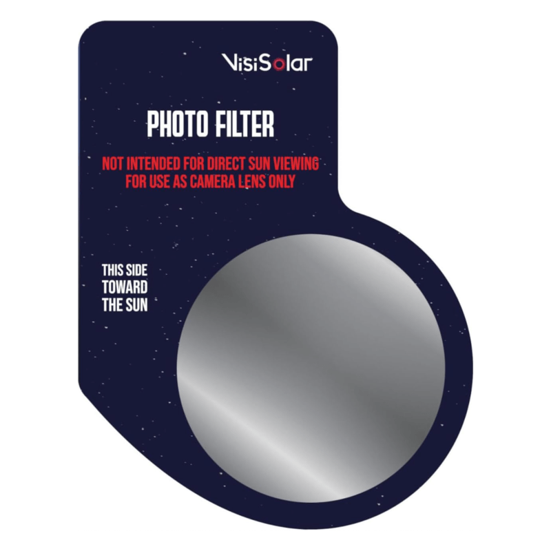 A solar eclipse phone camera filter