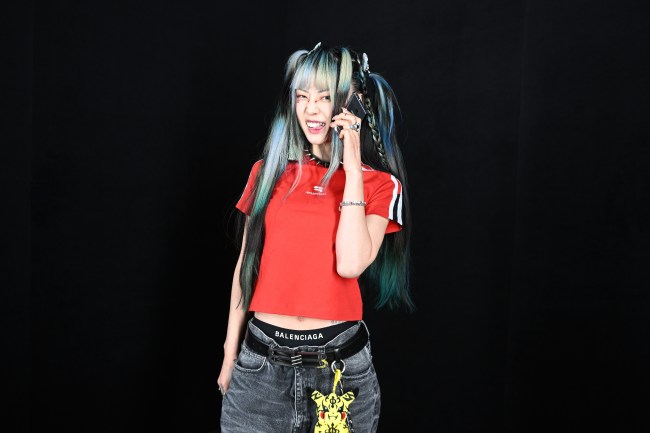 LE BOURGET, FRANCE - MARCH 06: MLMA attends the Balenciaga FW 22 show at Le Bourget Halle d ‘Expositions on March 06, 2022 in Le Bourget, France.