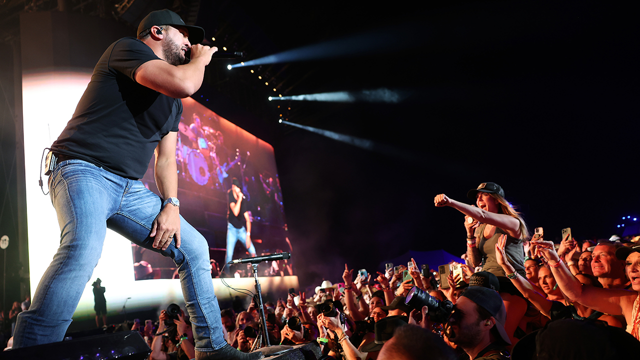Luke Bryan performs onstage during Day 1 of the 2023 Stagecoach Festival on April 28, 2023 in Indio, California.