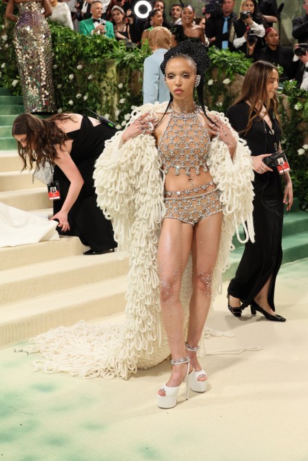 FKA Twigs attends The 2024 Met Gala Celebrating "Sleeping Beauties: Reawakening Fashion" at The Metropolitan Museum of Art on May 06, 2024 in New York City.