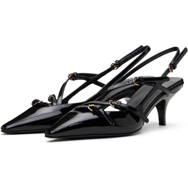 CORNMOOD Slingback Kitten Heels