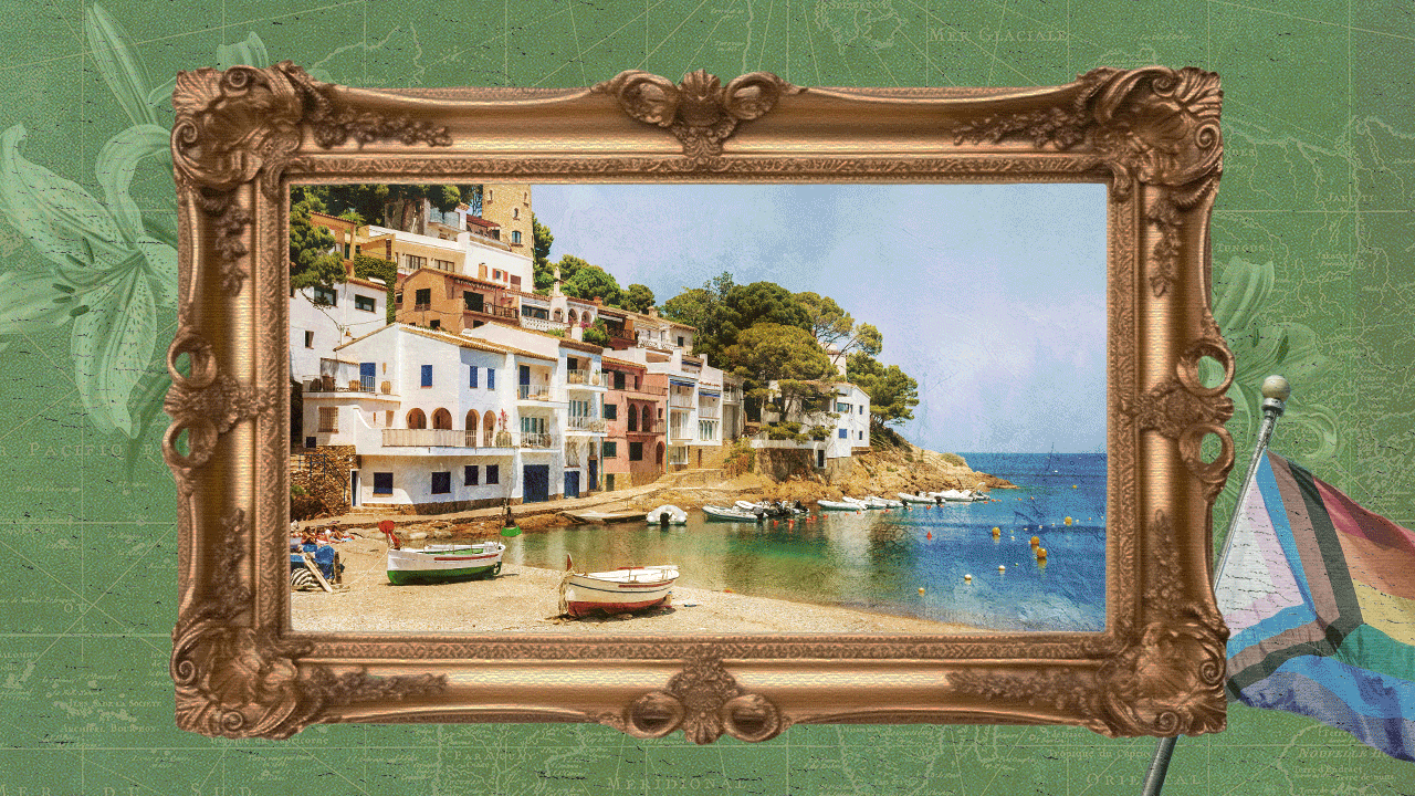 LGBTQ+ friendly places to travel in a frame.
