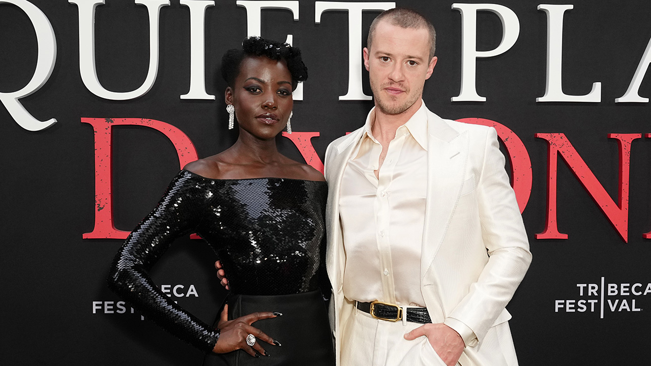 Lupita Nyong'o and Joseph Quinn attend the New York Premiere of "A Quiet Place: Day One" in partnership with Tribeca Festival at AMC Lincoln Square on June 26, 2024, in New York, New York.