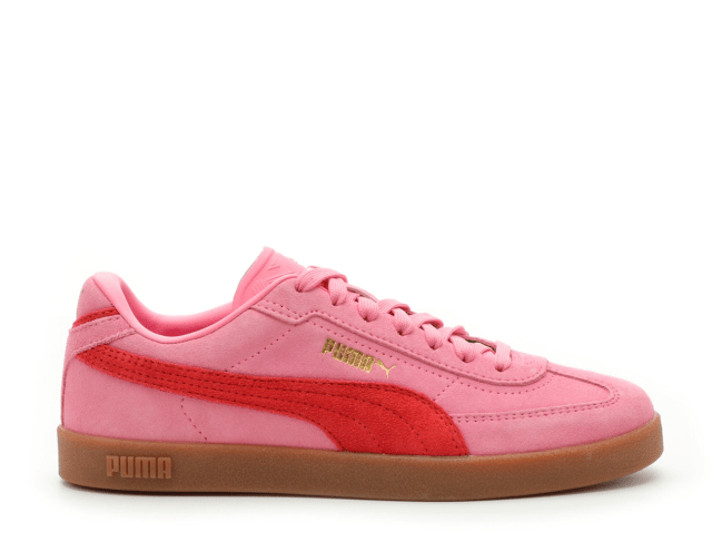 Puma Club II Era Sneakers in pink/red.