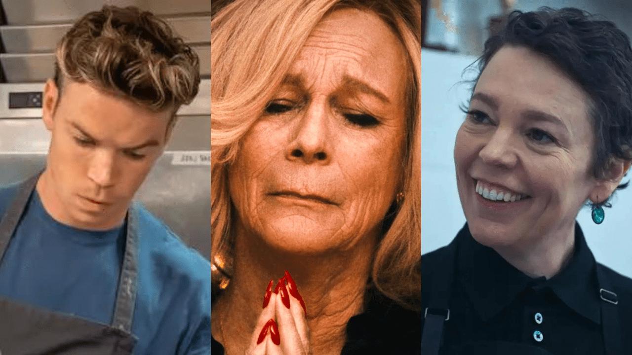 Will Poulter, Jamie Lee Curtis, Olivia Colman in The Bear