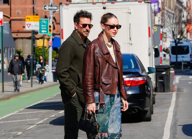 Gigi Hadid and Bradley Cooper are seen on February 27, 2024 in New York City.