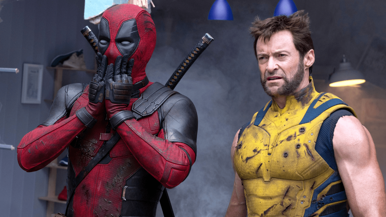 Ryan Reynolds and Hugh Jackman as Deadpool and Wolverine