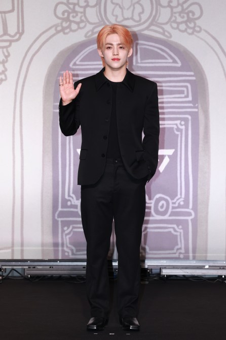 S.Coups of SEVENTEEN attends SEVENTEEN Best Album '17 Is Right Here' Press Conference at Conrad Seoul in Yeongdeungpo-gu on April 29, 2024 in Seoul, South Korea.
