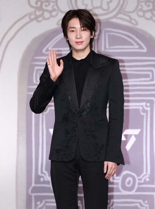 Wonwoo of SEVENTEEN attends SEVENTEEN Best Album '17 Is Right Here' Press Conference at Conrad Seoul in Yeongdeungpo-gu on April 29, 2024 in Seoul, South Korea.
