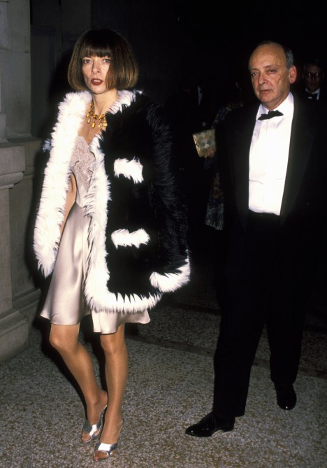 Anna Wintour and David Schaffer during 1994 Annual Costume Institute Benefit at Metropolitan Museum of Art in New York City, New York, United States.