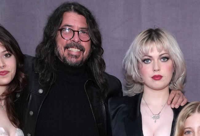 Harper Grohl, Dave Grohl, Violet Grohl, Ophelia Grohl, and Jordyn Grohl attend the 65th GRAMMY Awards on February 05, 2023 in Los Angeles, California.