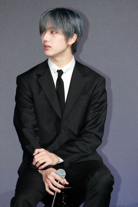 Jisung of NCT DREAM attends NCT DREAM's new album ‘DREAM( )SCAPE’ press conference at GRAND WALKERHILL Seoul in Gwangjin-gu on March 25, 2024 in Seoul, South Korea.