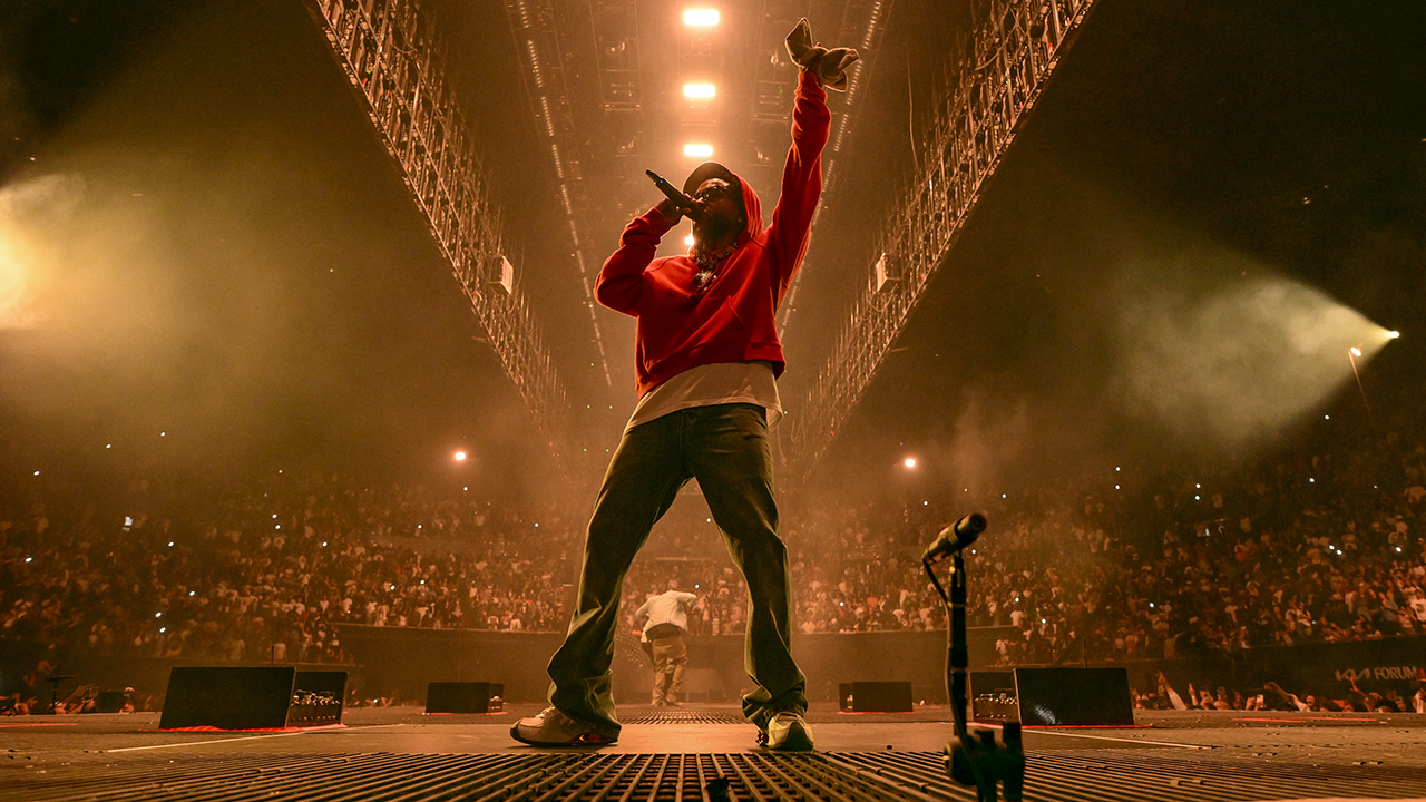 Kendrick Lamar performs onstage during The Pop Out – Ken & Friends Presented by pgLang and Free Lunch at The Kia Forum on June 19, 2024 in Inglewood, California.