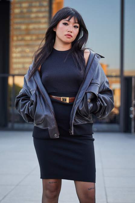 Beabadoobee wearing lived-in messy eyeliner.