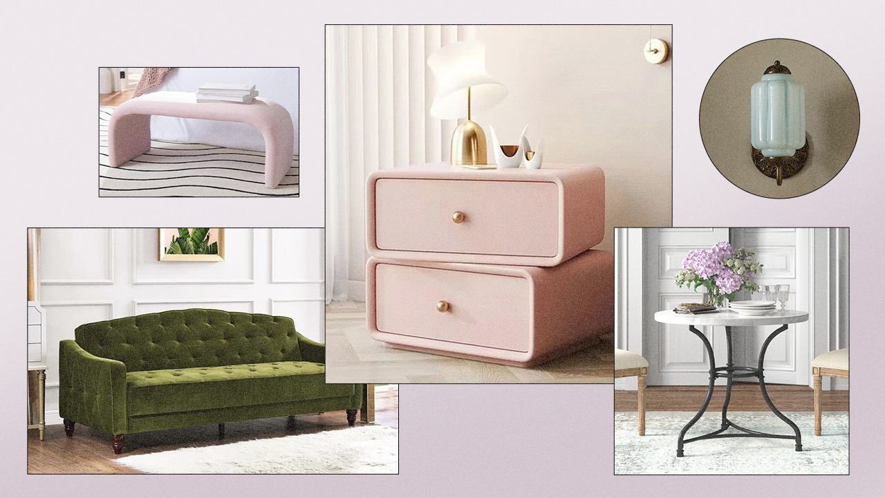 A collage of furniture