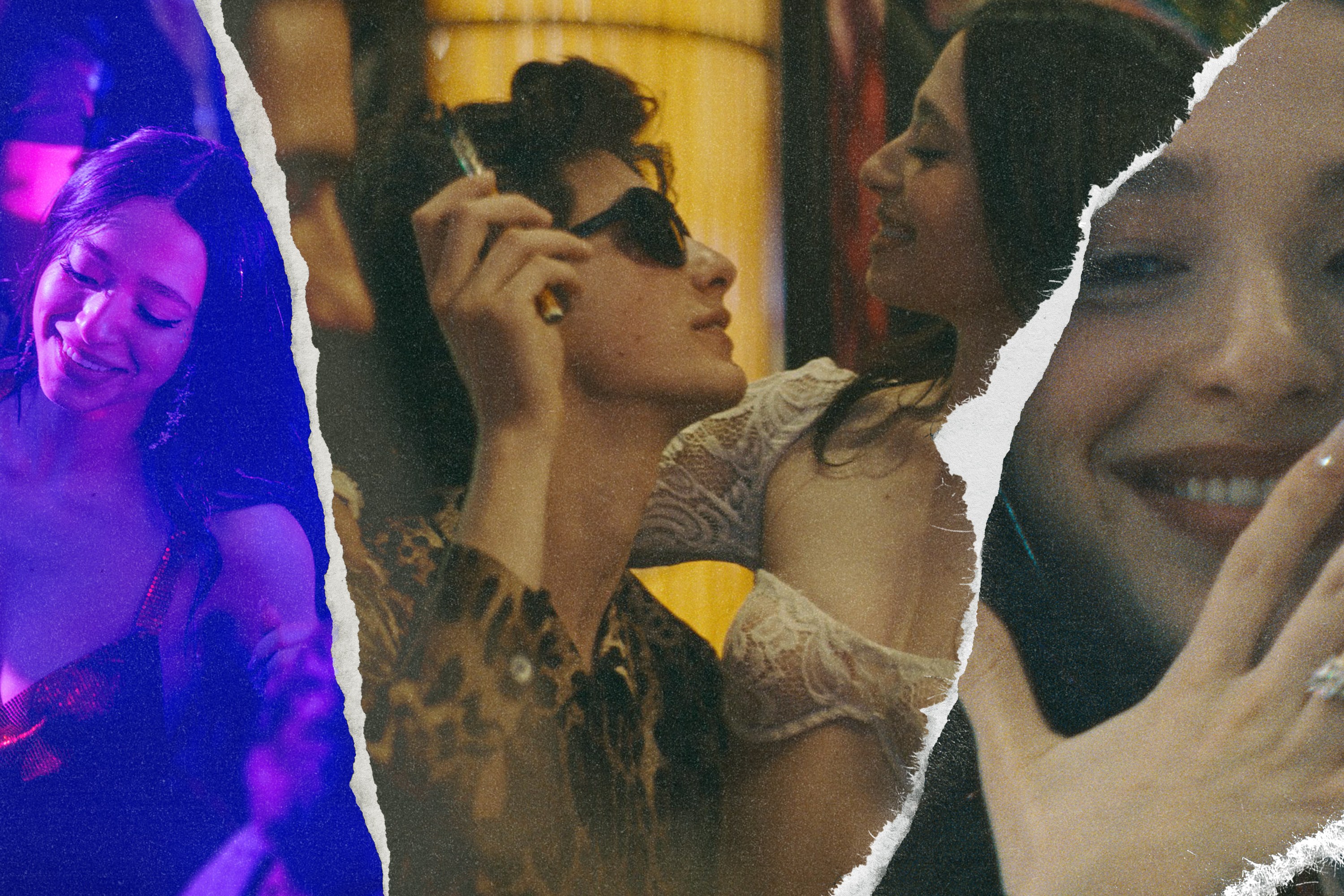 A collage of stills from 2024 film Anora, starring Mikey Madison.