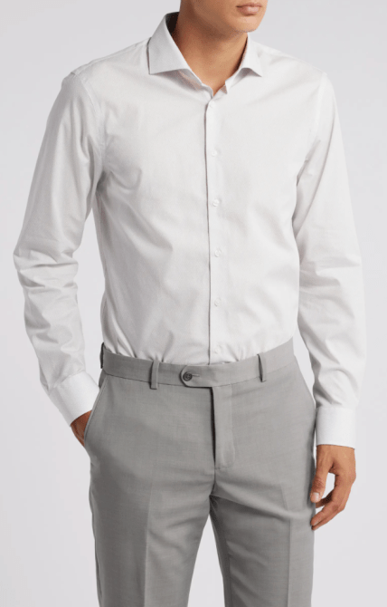 Nordstrom Extra Trim Fit Easy Care Geometric Print Dress Shirt