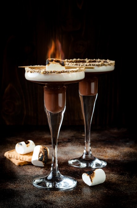 Toasted smores martini