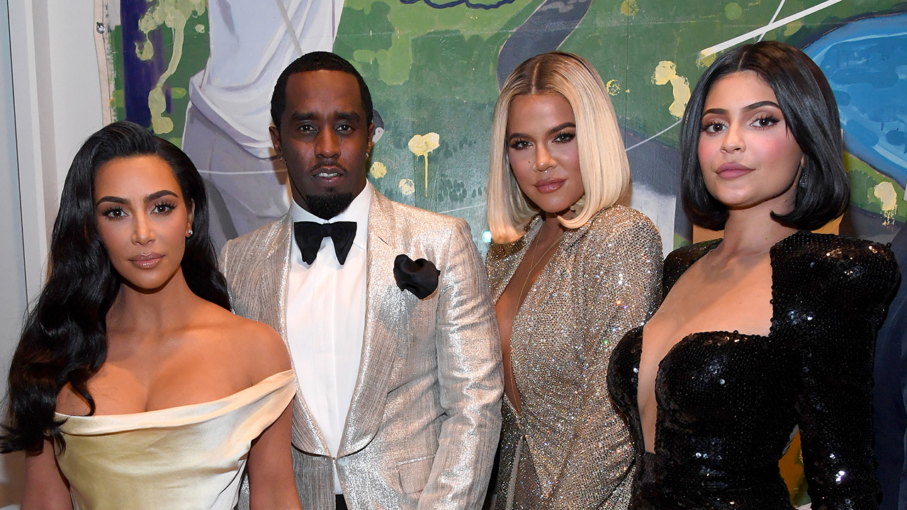 Kim Kardashian West, Sean Combs, Khloe Kardashian, and Kylie Jenner attend Sean Combs 50th Birthday Bash presented by Ciroc Vodka on December 14, 2019 in Los Angeles, California.