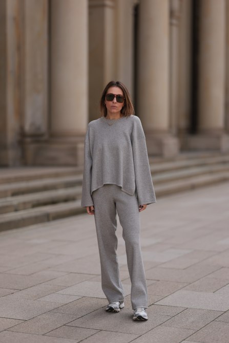 A woman in Hamburg, Germany.