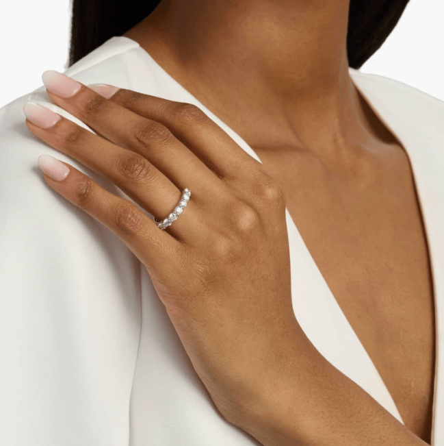 Seven Stone Low Dome Basket Lab-Grown Diamond Ring