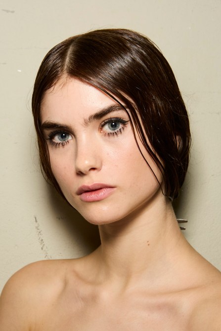 A model with retro bottom lashes.